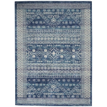 Palacedesigns 4 x 6 ft. Persian Motifs Rectangle Area Rug - Navy Blue & Ivory PA3657997